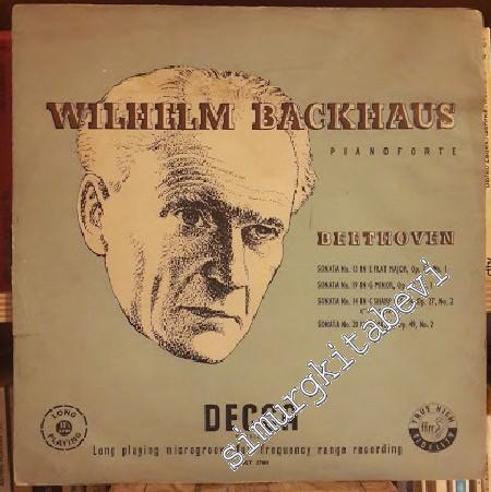 33 LP PLAK VINYL: Wilhelm Backhaus, Sonata No. 13 In E Flat Major Op. 