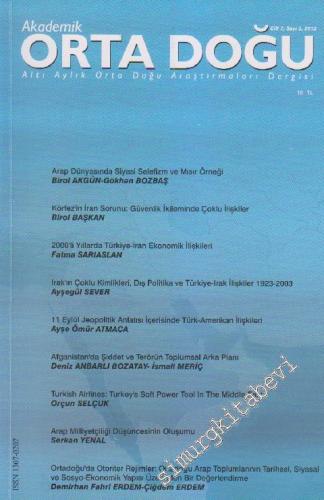 Akademik Orta Doğu - Altı Aylık Orta Doğu Araştırmaları Dergisi - Sayı