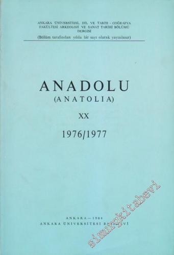 Anadolu / Anatolia - Sayı: 20, Yıl: 1976 - 1977