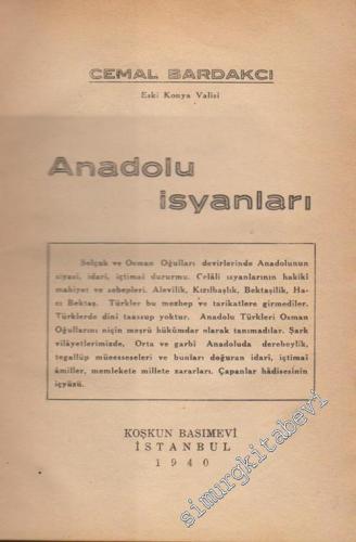 Anadolu İsyanları İMZALI