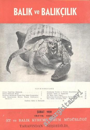 Balık ve Balıkçılık Dergisi - Sayı: 2, Şubat 1959, Cilt: 7