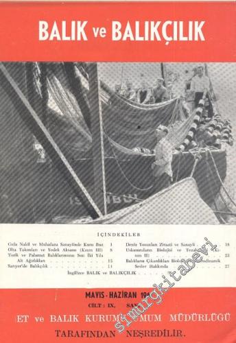 Balık ve Balıkçılık Dergisi - Sayı: 5, Mayıs - Haziran 1961, Cilt: 9