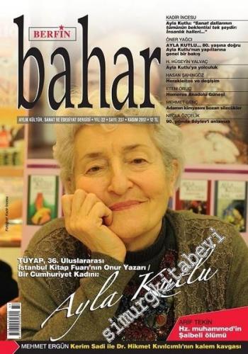 Berfin Bahar Kültür, Sanat ve Edebiyat Dergisi - Ayla Kutlu - Sayı: 23