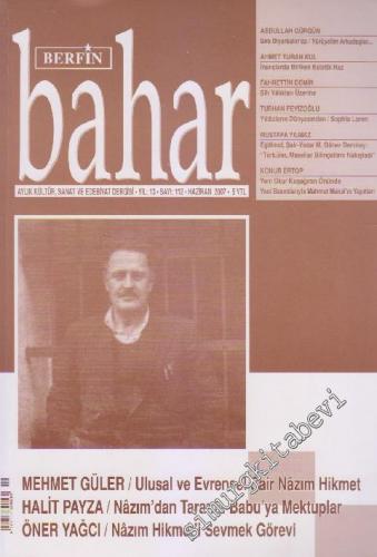 Berfin Bahar Kültür, Sanat ve Edebiyat Dergisi - Sayı: 112 13 Haziran