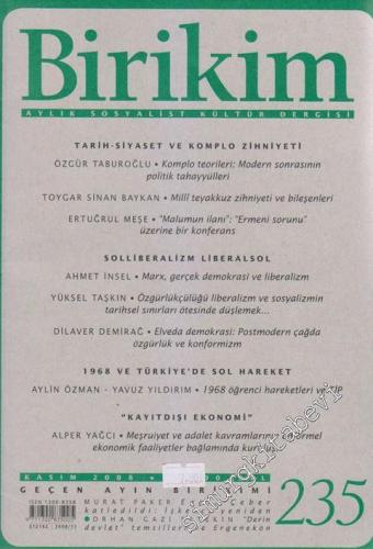 Birikim Aylık Sosyalist Kültür Dergisi - Sayı: 235 Kasım