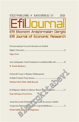 Efil Ekonomi Araştırmaları Dergisi - Sayı: 13 Cilt: 4