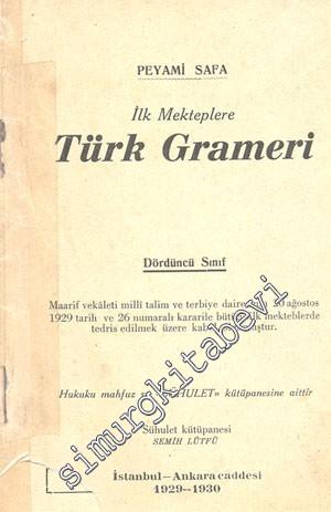 İlk Mekteplerde Türk Grameri: Dördüncü Sınıf
