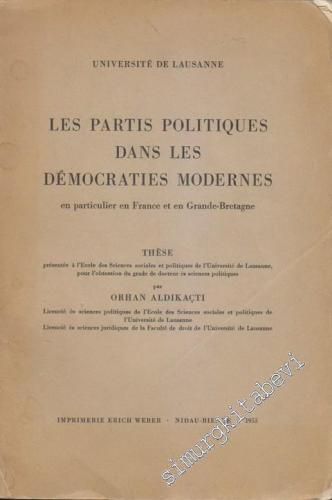 Les Partis Politiques dans les Démocraties Modernes en Particulier et 