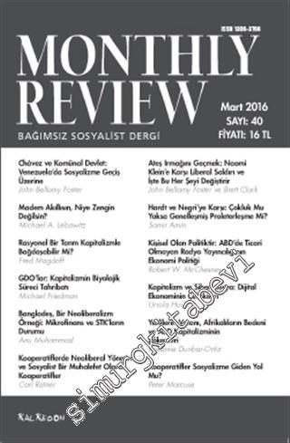Monthly Review Bağımsız Sosyalist Dergi - Chavez ve Komünal Devlet - S