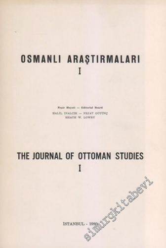 Osmanlı Araştırmaları 1 = The Journal of Ottoman Studies 1