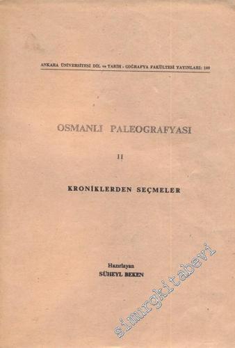 Osmanlı Paleografyası 2 Kroniklerden Seçmeler