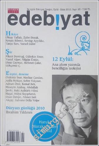 Özgür Edebiyat: İki Aylık Edebiyat Dergisi - Sayı: 23 Eylül - Ekim