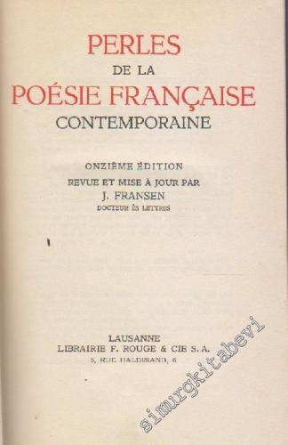 Perles De La Poesie Française Contemporaine