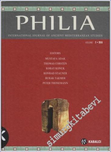 Philia: International Journal Of Ancient Mediterranean Studies 2 - Vol