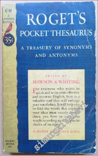 Roget's Pocket Thesaurus : A Treasury of Synonyms and Antonyms - A Car