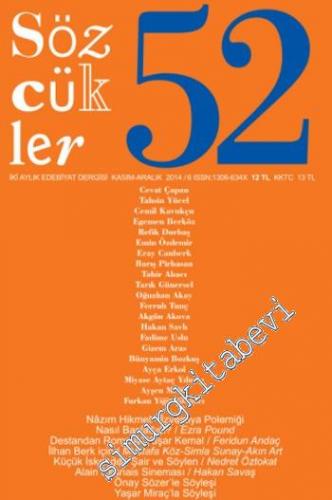 Sözcükler İki Aylık Edebiyat Dergisi - Sayı: 52 Kasım - Aralık