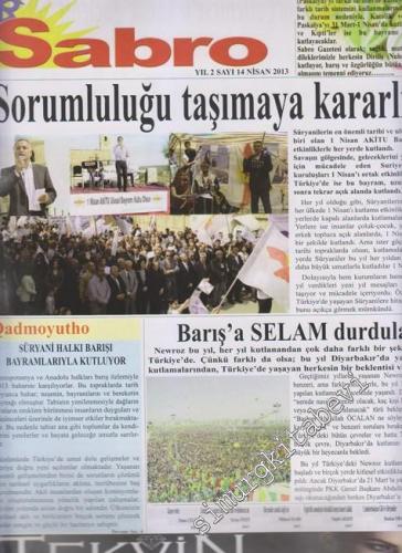 SÜRYANİ: Sabro ( Umut ) - Aylık Bağımsız Siyasi Gazete - Sayı: 14 Yıl: