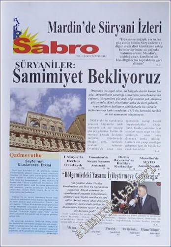 SÜRYANİ: Sabro ( Umut ) - Aylık Bağımsız Siyasi Gazete - Sayı: 3 Yıl: 