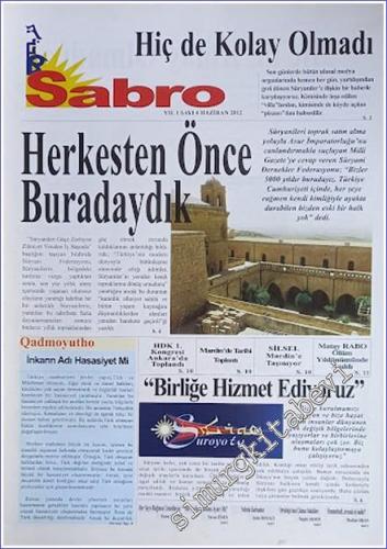 SÜRYANİ: Sabro ( Umut ) - Aylık Bağımsız Siyasi Gazete - Sayı: 4 Yıl: 