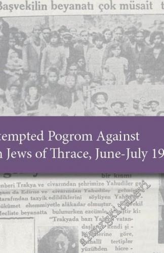 The Attempted Pogrom Against Turkish Jews of Thrace June - July 1934