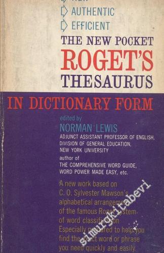The New Pocket Roget's Thesaurus In Dictonary Form