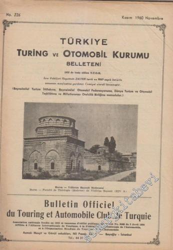 Turing - Türkiye Turing ve Otomobil Kurumu Belleteni - Sayı: 226 Kasım