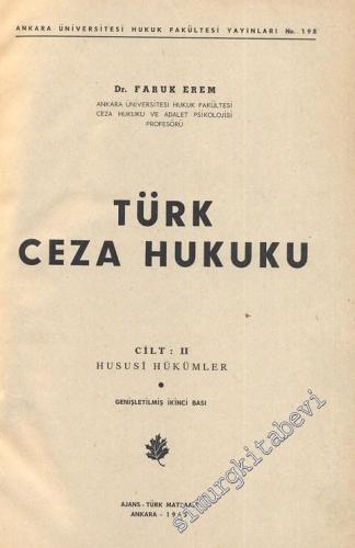 Türk Ceza Hukuku 2: Hususi Hükümler