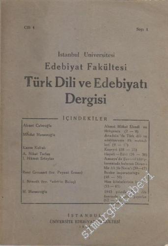 Türk Dili ve Edebiyatı Dergisi - Cilt: 1, Sayı: 1