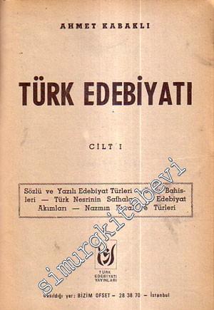 Türk Edebiyatı 3 Cilt TAKIM