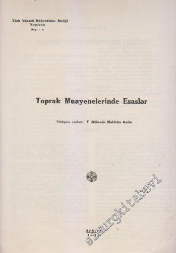 Türk Yüksek Mühendisleri Birliği Neşriyatı - Dosya: Toprak Muayeneleri