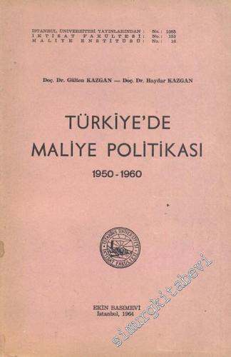 Türkiye'de Maliye Politikası 1950 - 1960