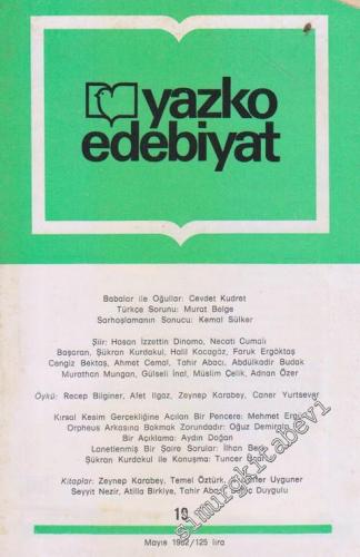 Yazko Edebiyat Dergisi - Sayı: 19 Mayıs