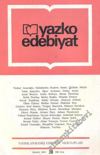 Yazko Edebiyat Dergisi - Sayı: 38; Aralık 1983