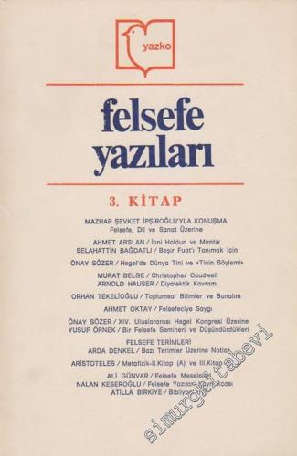 YAZKO Felsefe Yazıları - Sayı: 3, Yıl: 1982