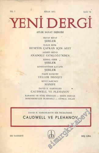 Yeni Dergi - Aylık Sanat Dergisi: Caudwell ve Plehanov - Sayı; 79 7 Ni