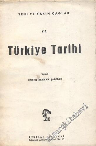 Yeni ve Yakın Çağlar ve Türkiye Tarihi
